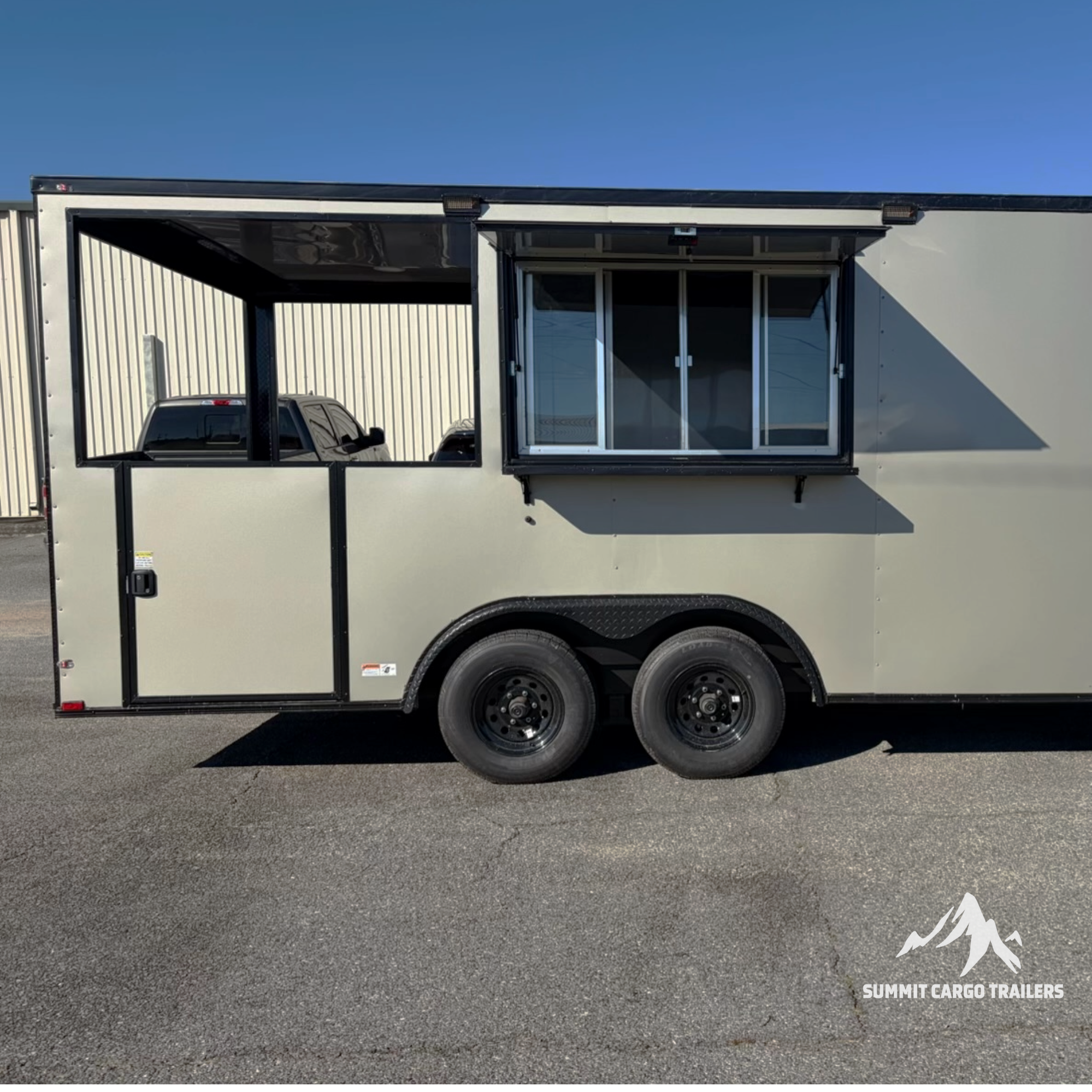 8.5X20TA Pewter Concession Porch Trailer