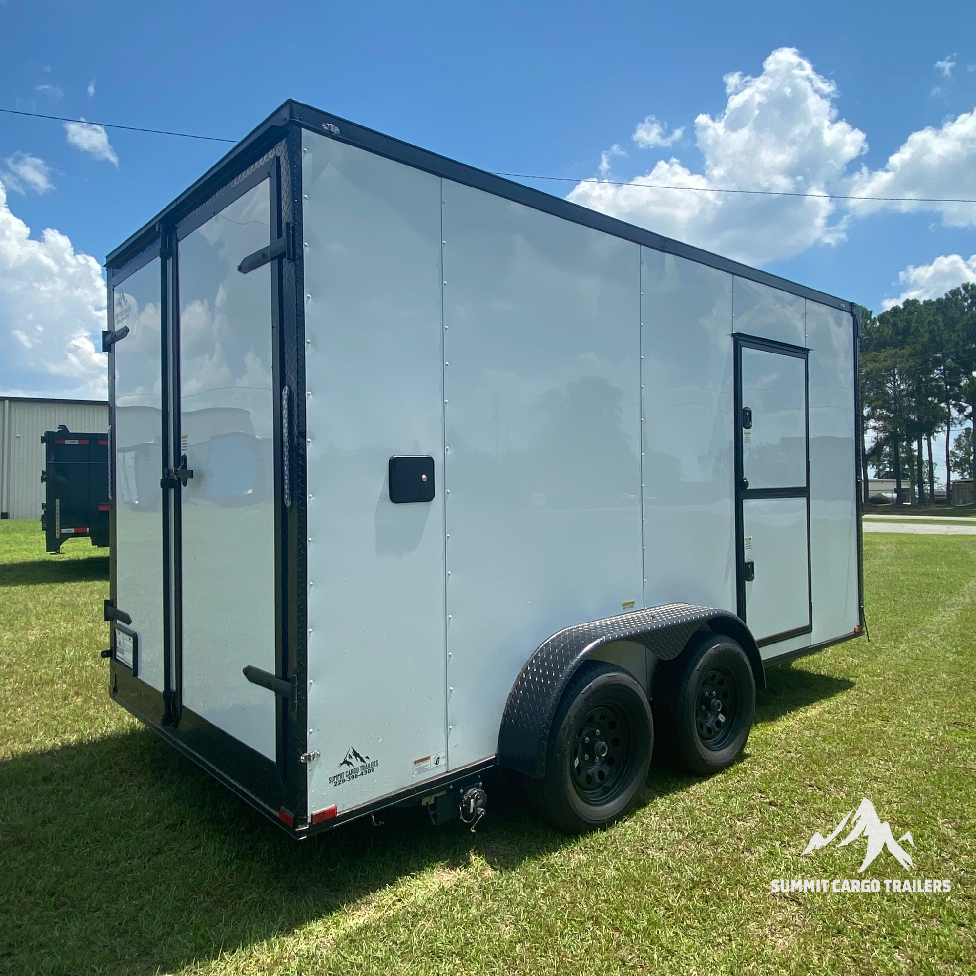 7X14TA White Pet Grooming Trailer