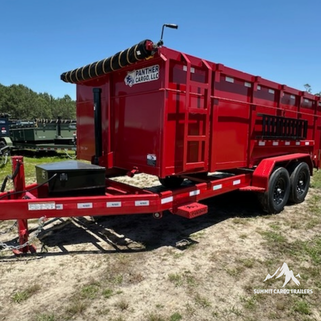 7X16TA Red Dump Trailer