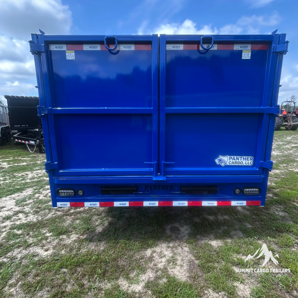 7X16TA Bright Blue Dump Trailer