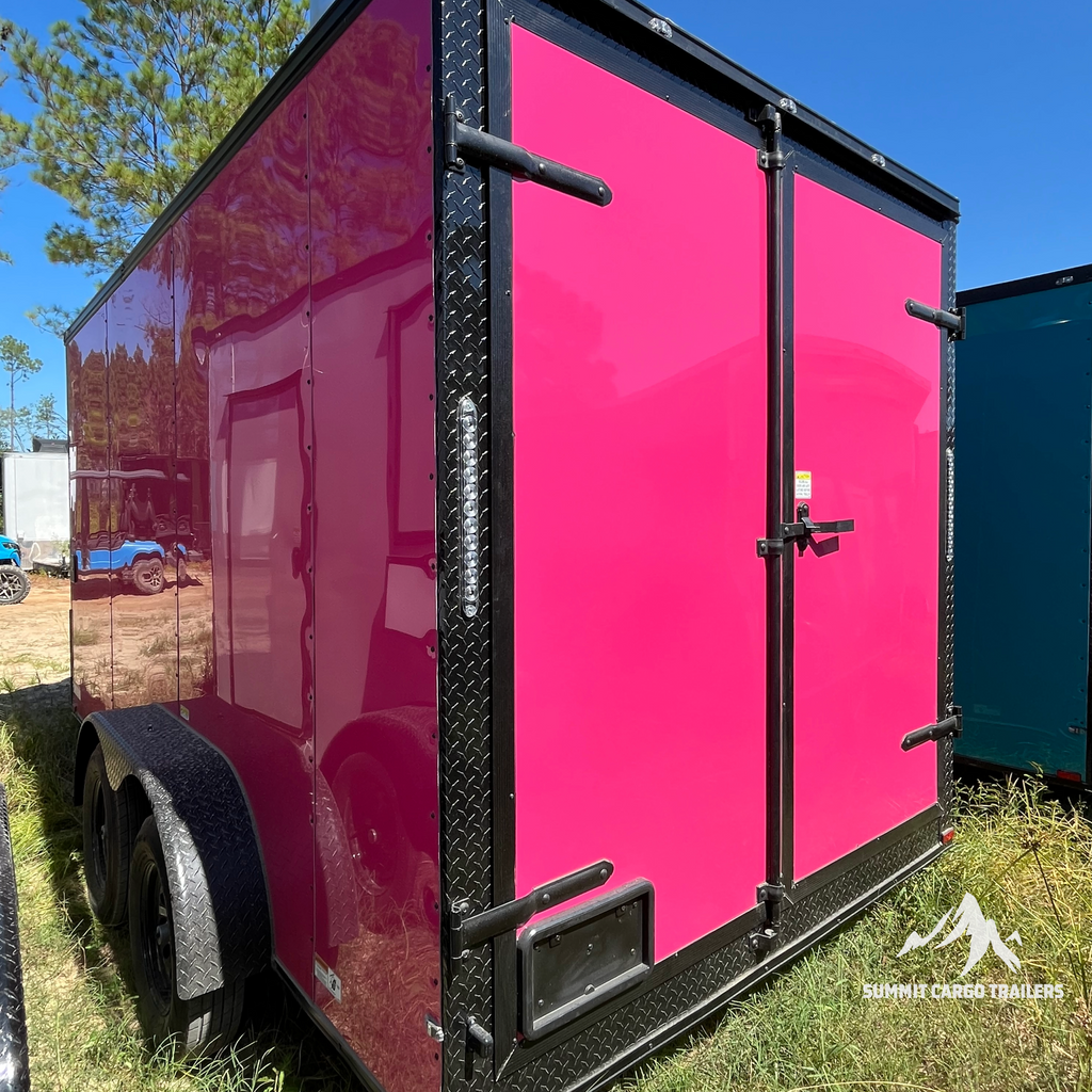 7X14TA Pink Concession Trailer