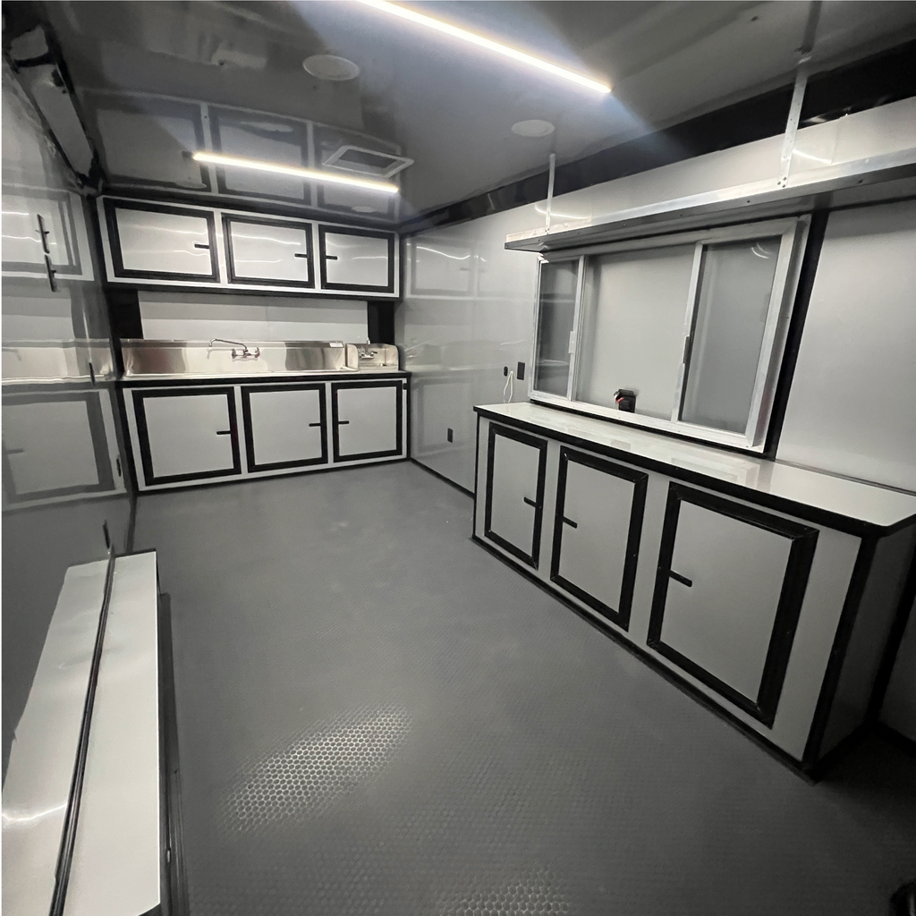 8.5X18TA3 White Concession Trailer