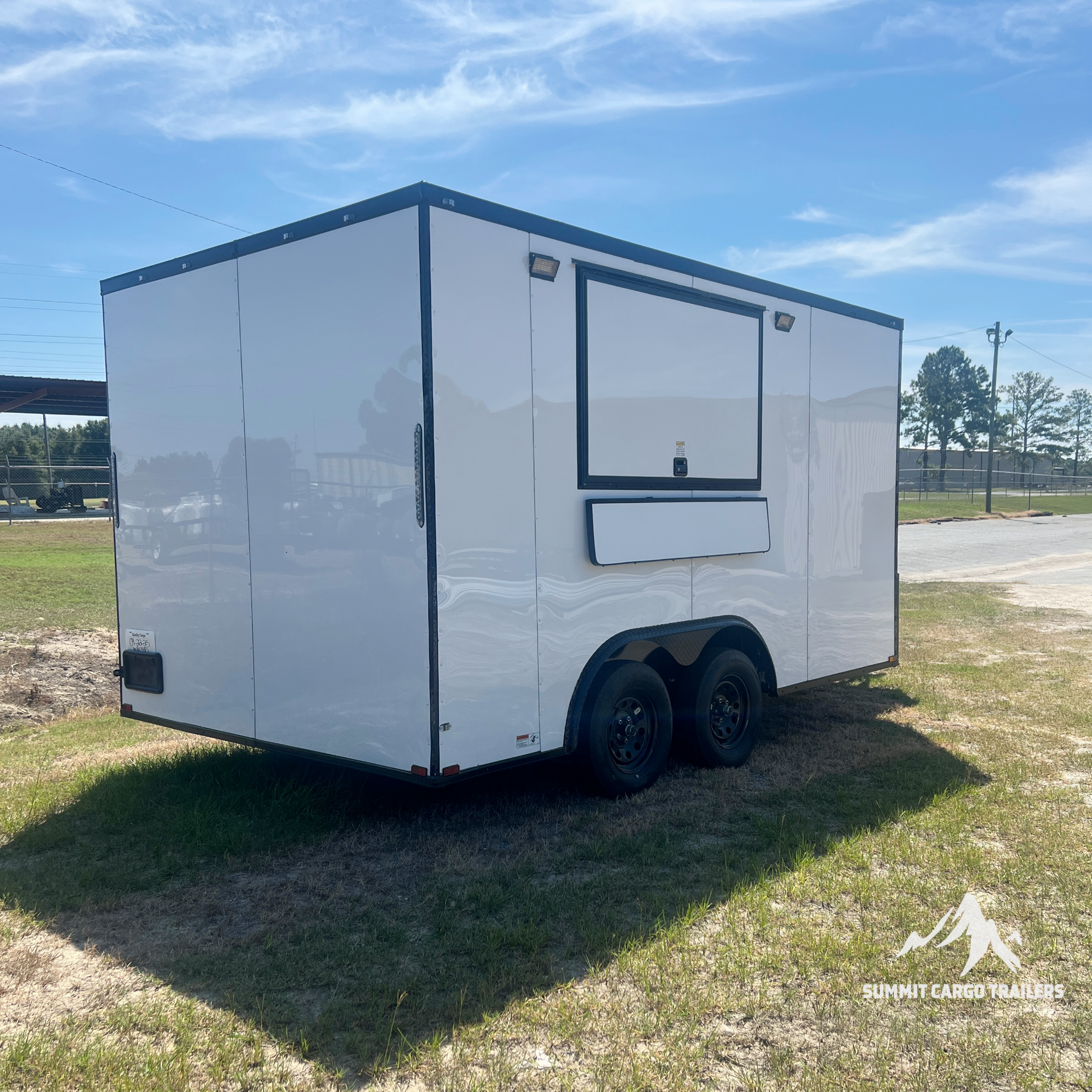 8.5X14TA White Concession Trailer