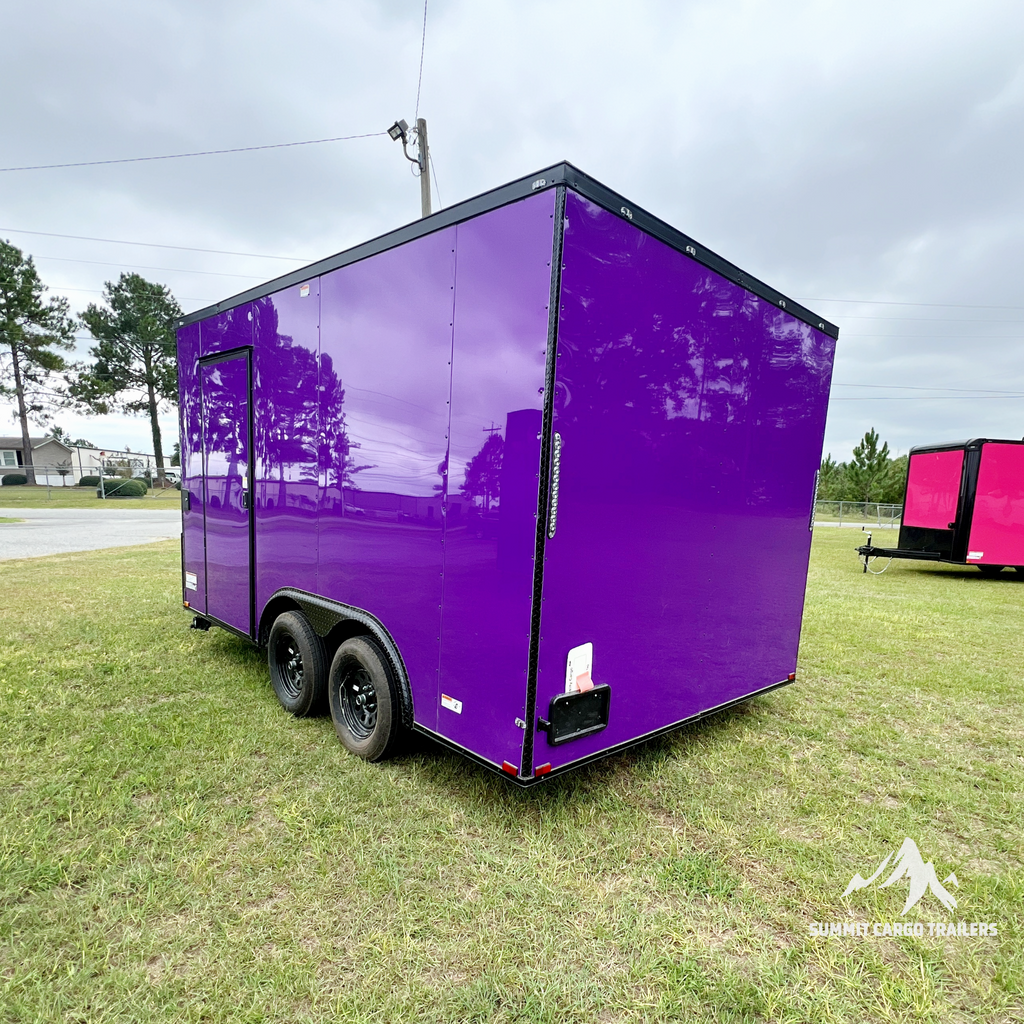8.5X14TA Purple Concession Trailer