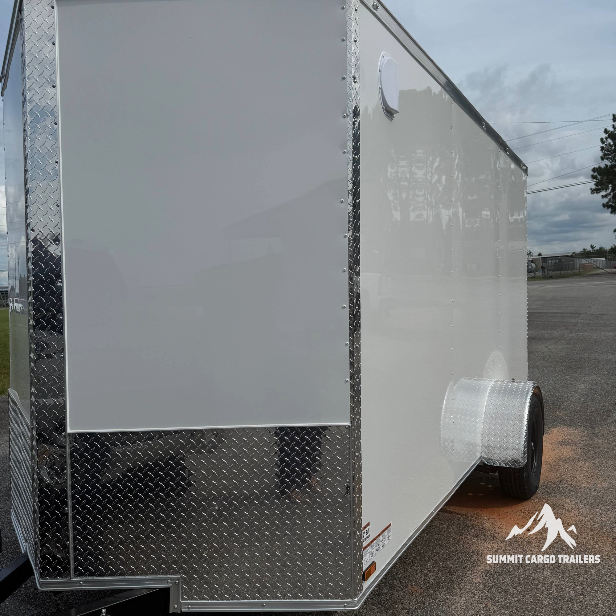 6X12SA White Standard Trailer