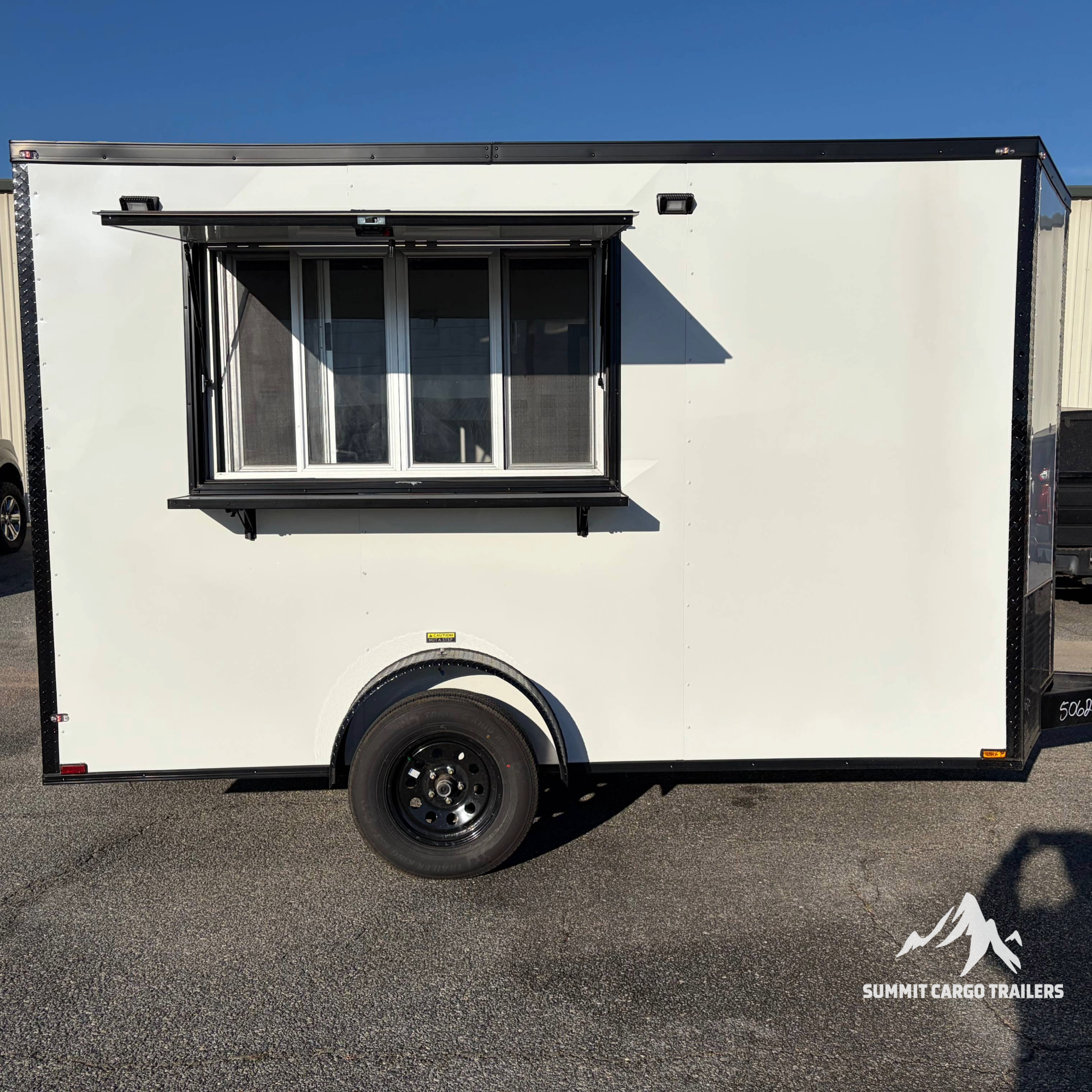 6X12SA White Concession Trailer