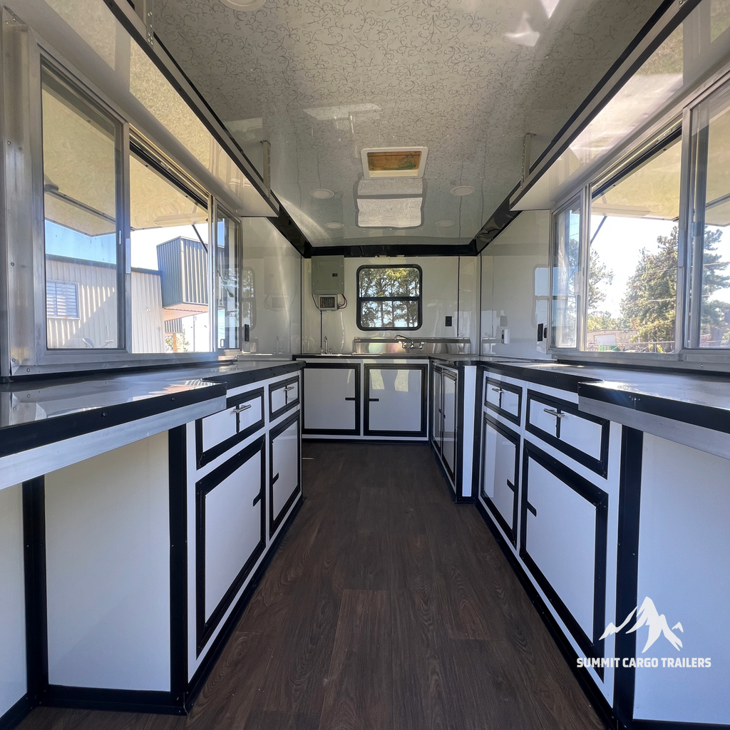 7X14TA Black Concession Trailer