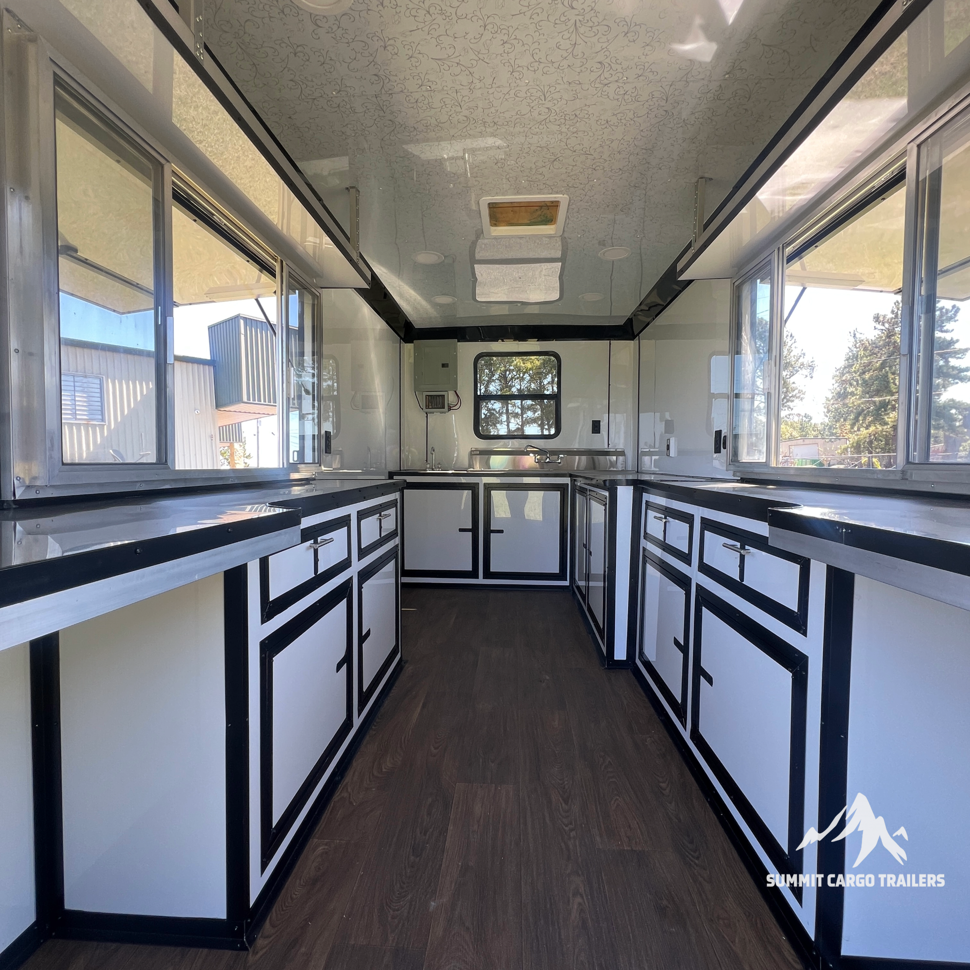 7X14TA Black Concession Trailer