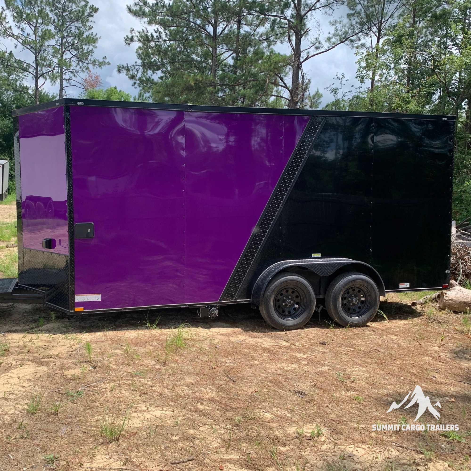 7X16TA Purple & Black Concession Trailer