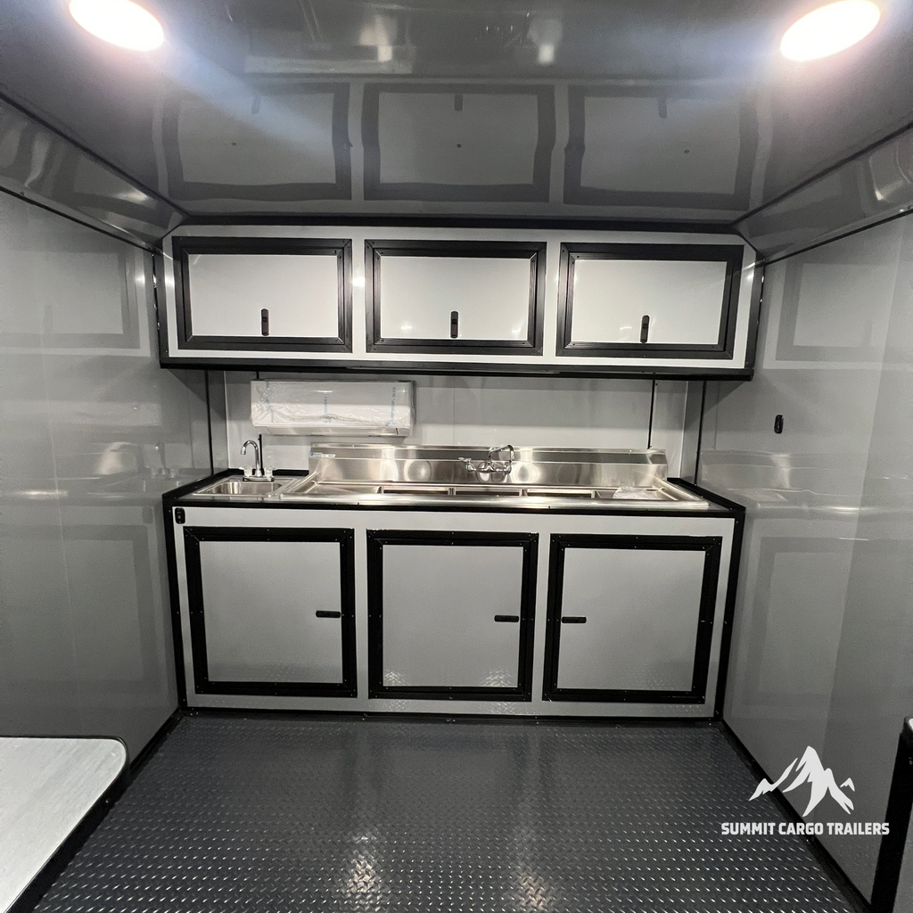 8.5X16TA Black Concession Trailer