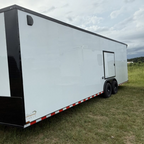 8.5X26TA White Car Hauler Trailer