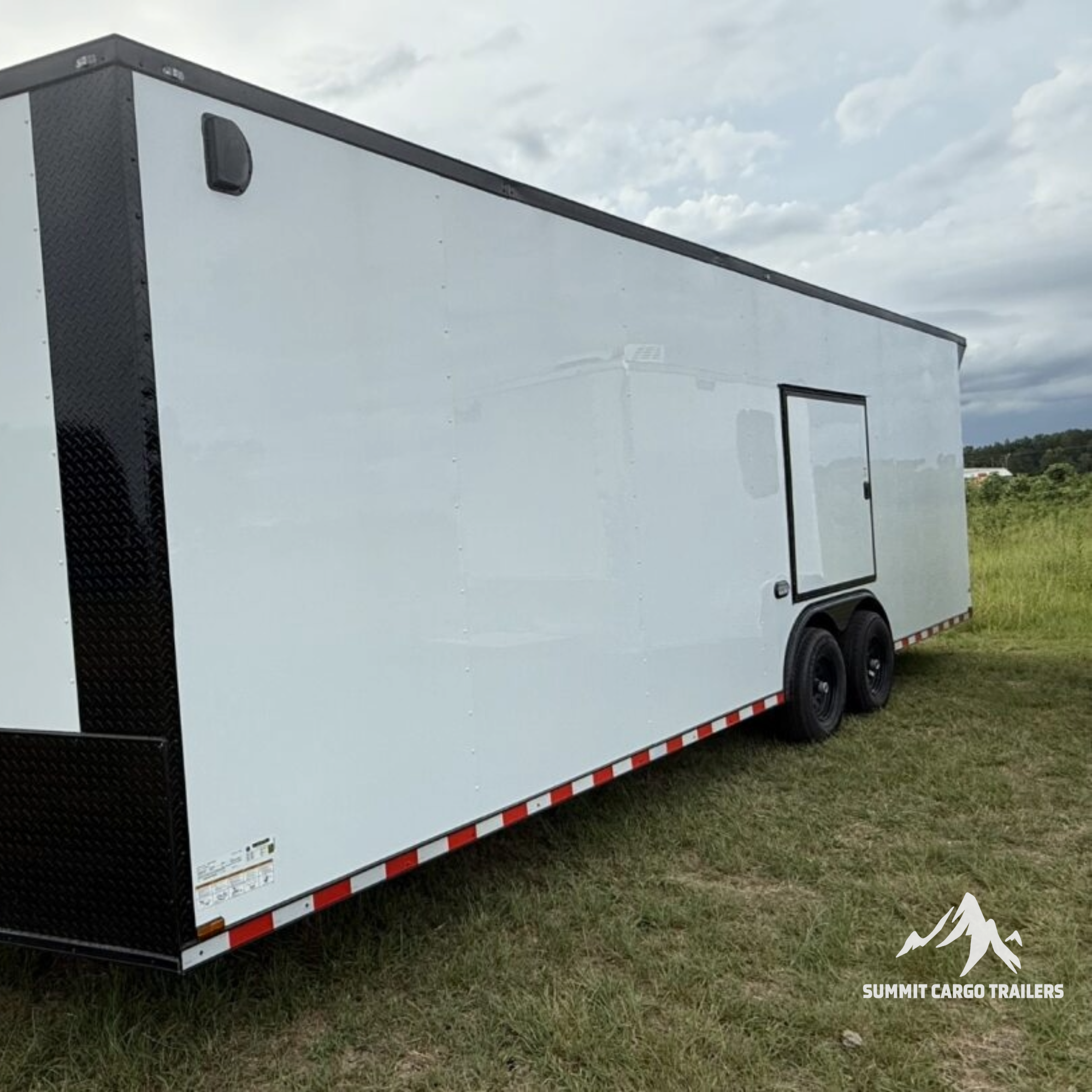 8.5X26TA White Car Hauler Trailer