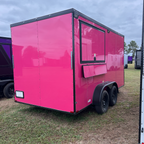 7X14TA Pink Concession Trailer
