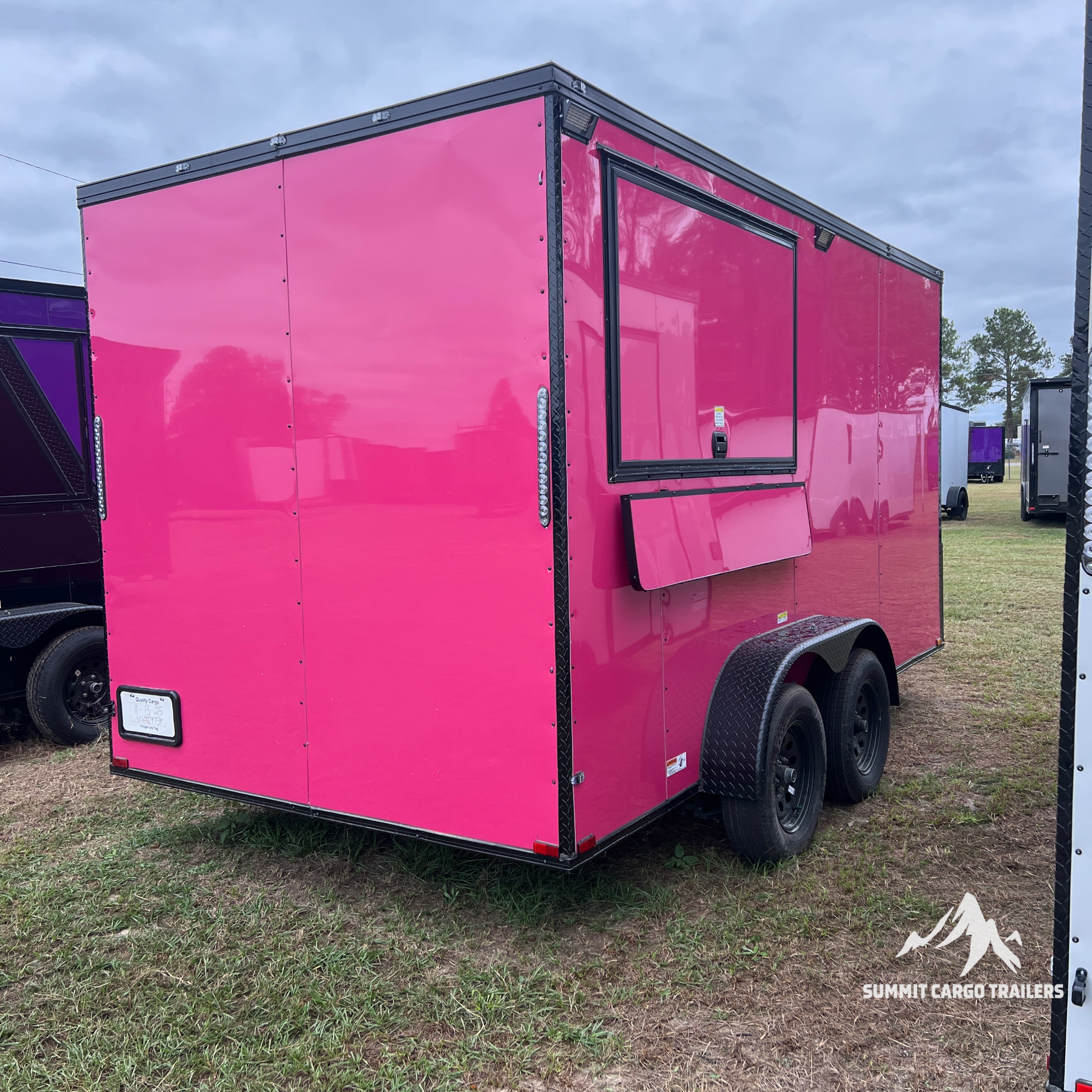 7X14TA Pink Concession Trailer