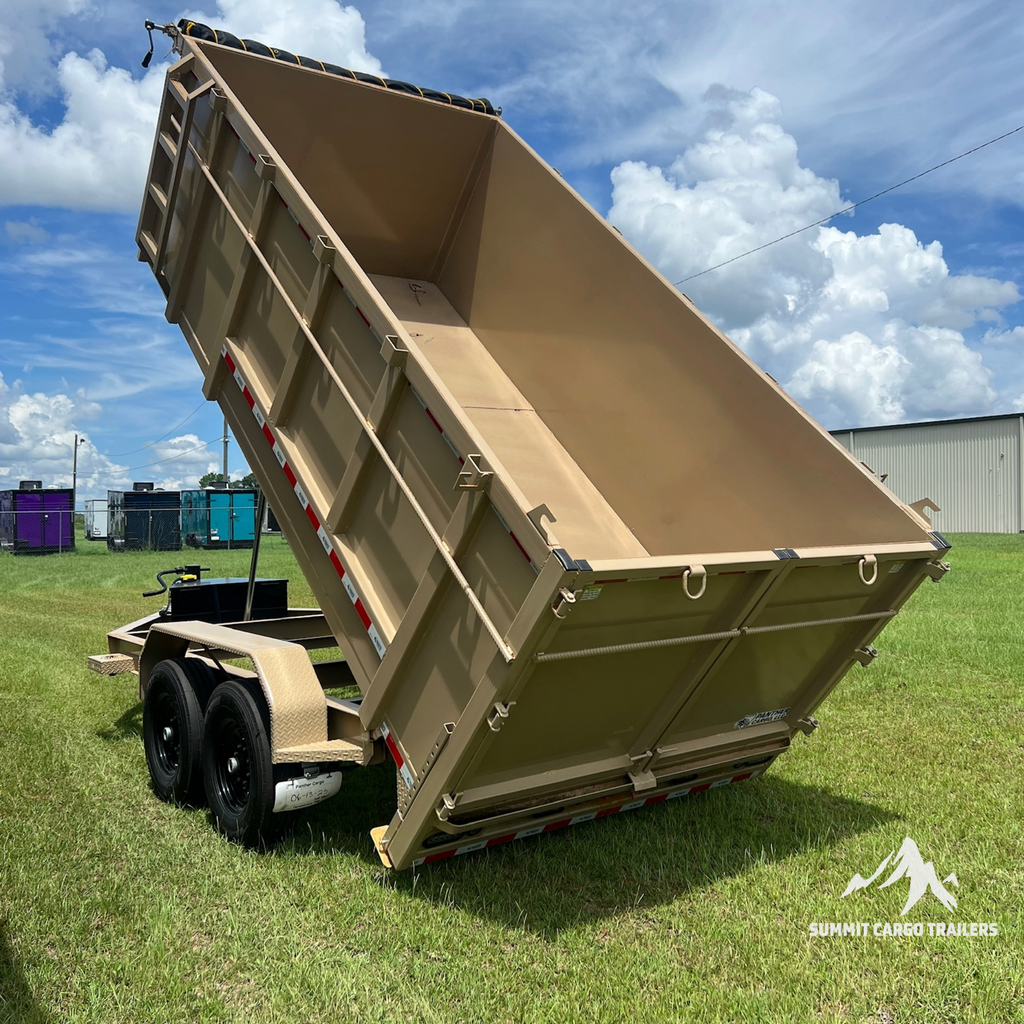 7X14TA Tan Dump Trailer