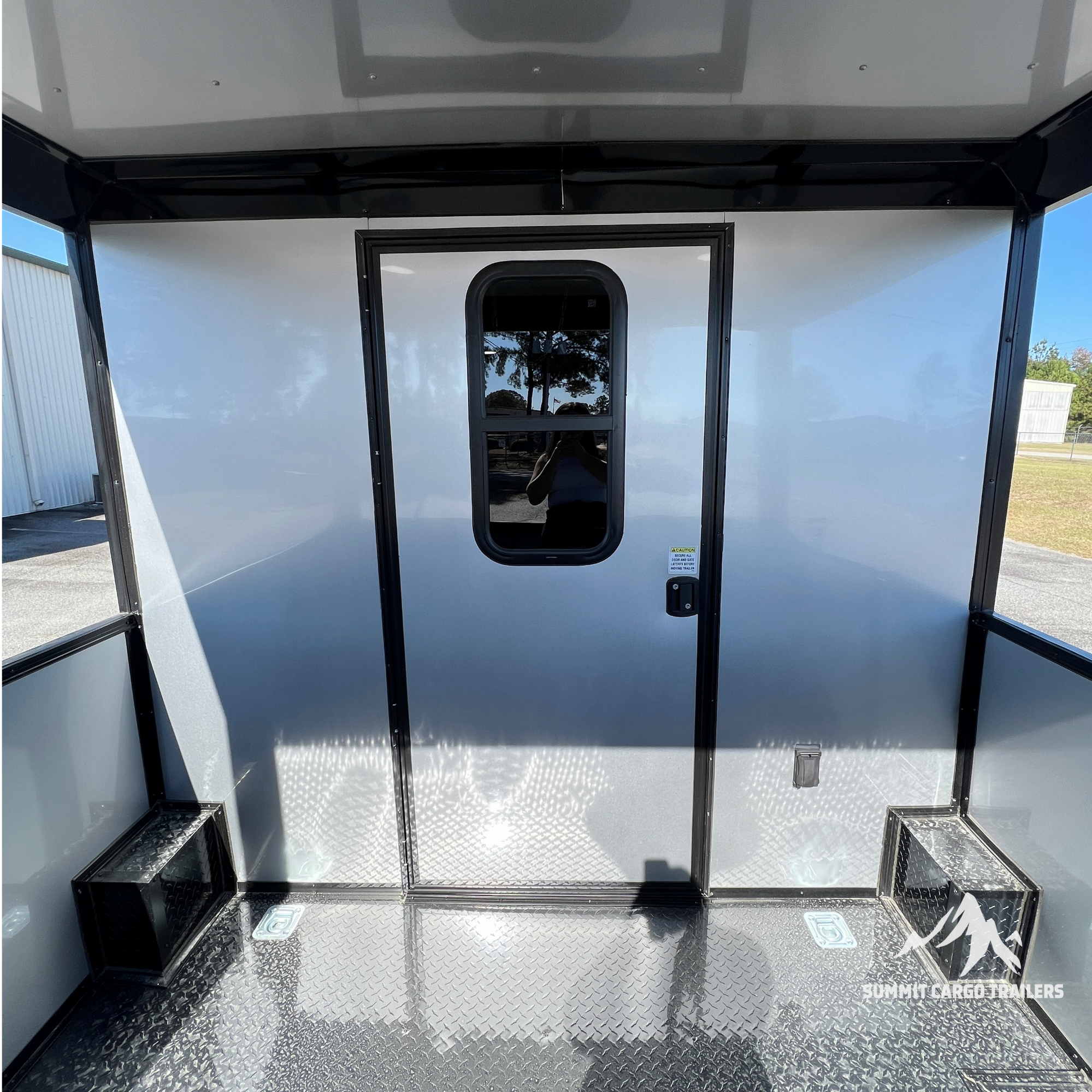 8.5X20TA3 Red & Black Concession Porch Trailer