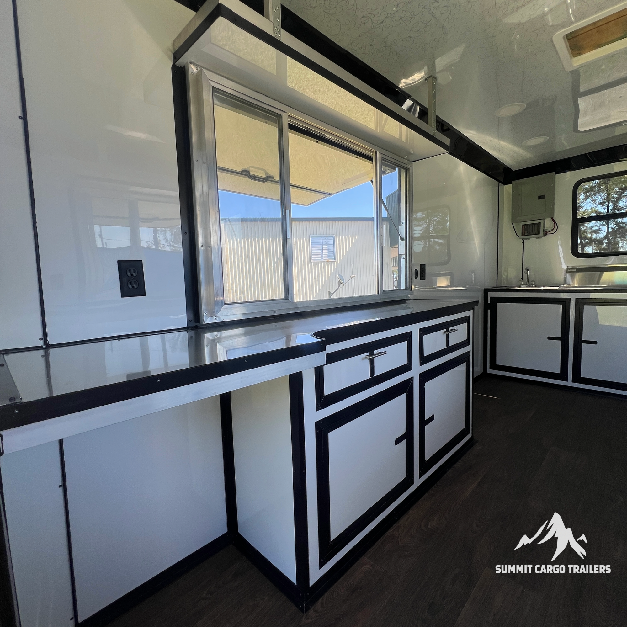 7X14TA Black Concession Trailer