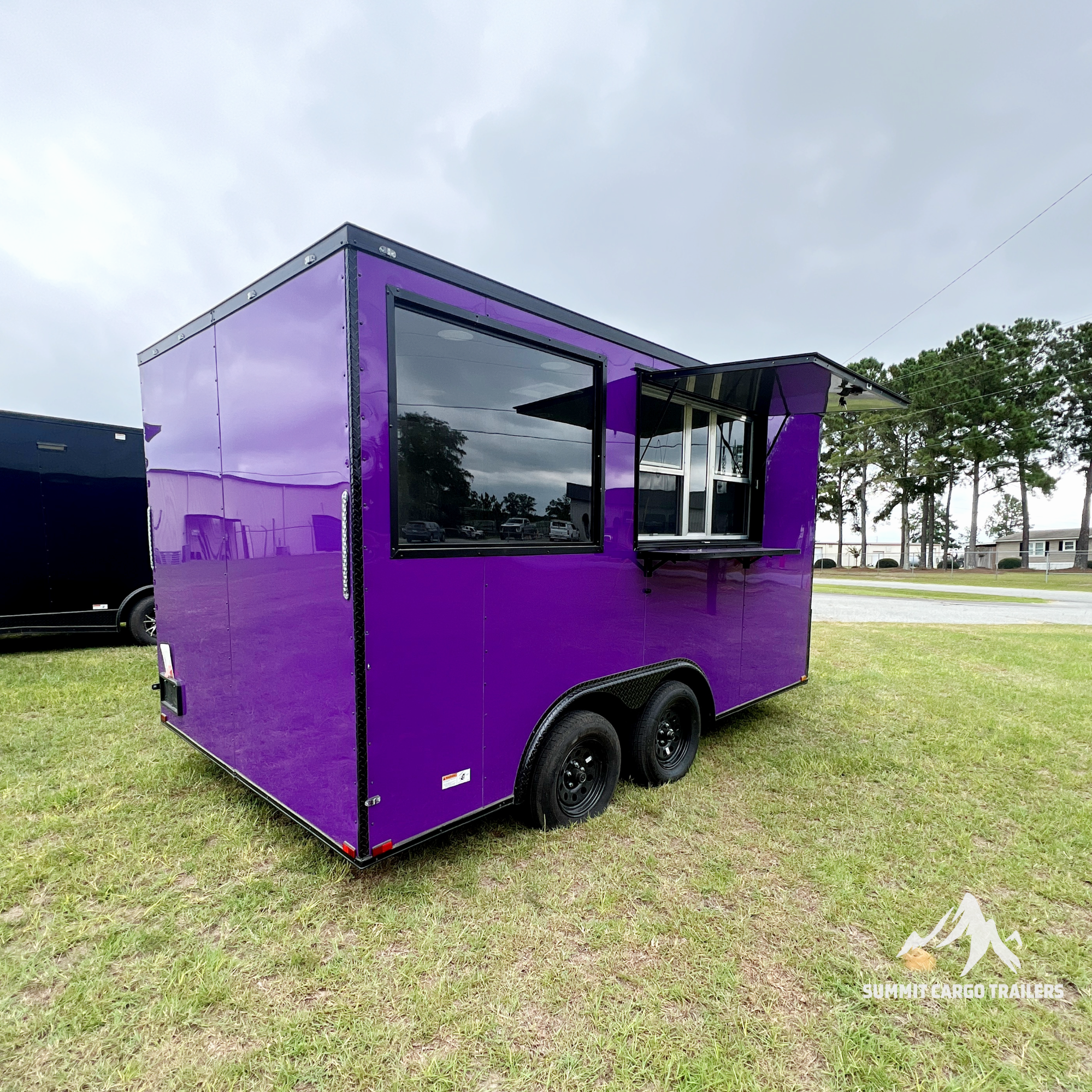 8.5X14TA Purple Concession Trailer