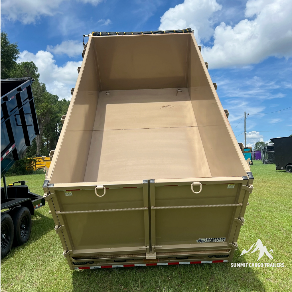 7X14TA Tan Dump Trailer