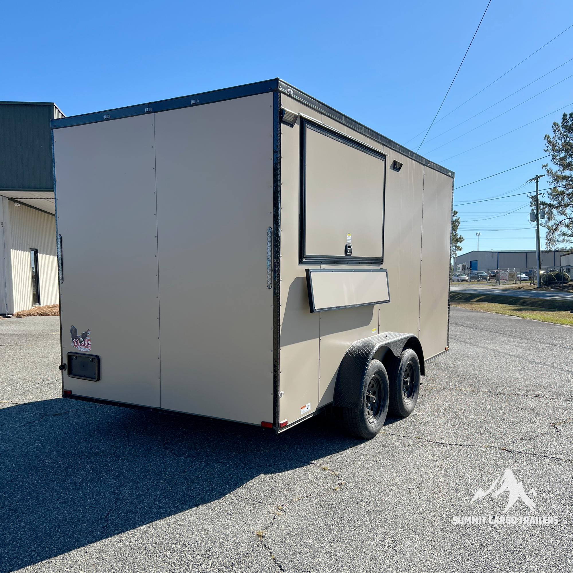 7X14TA Tan Concession Trailer