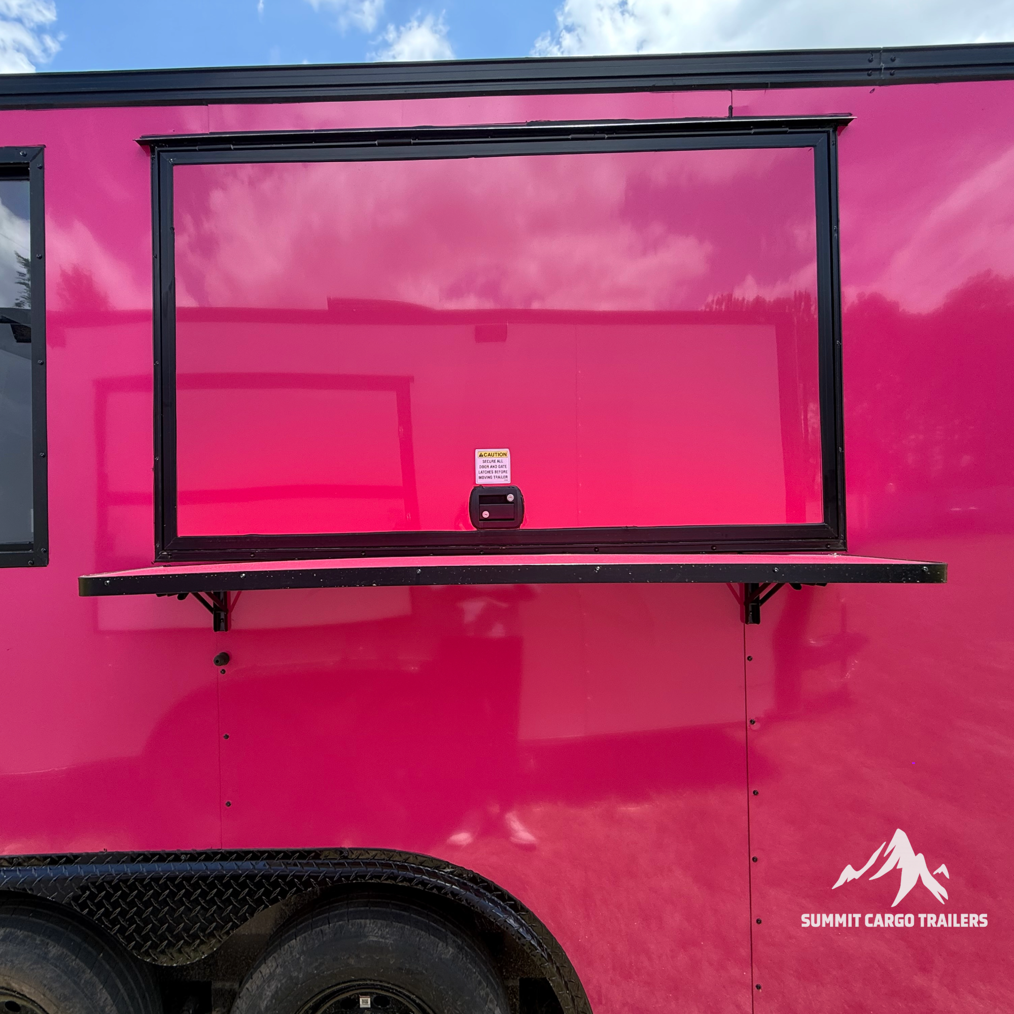 8.5X14TA Pink Beverage Concession Trailer