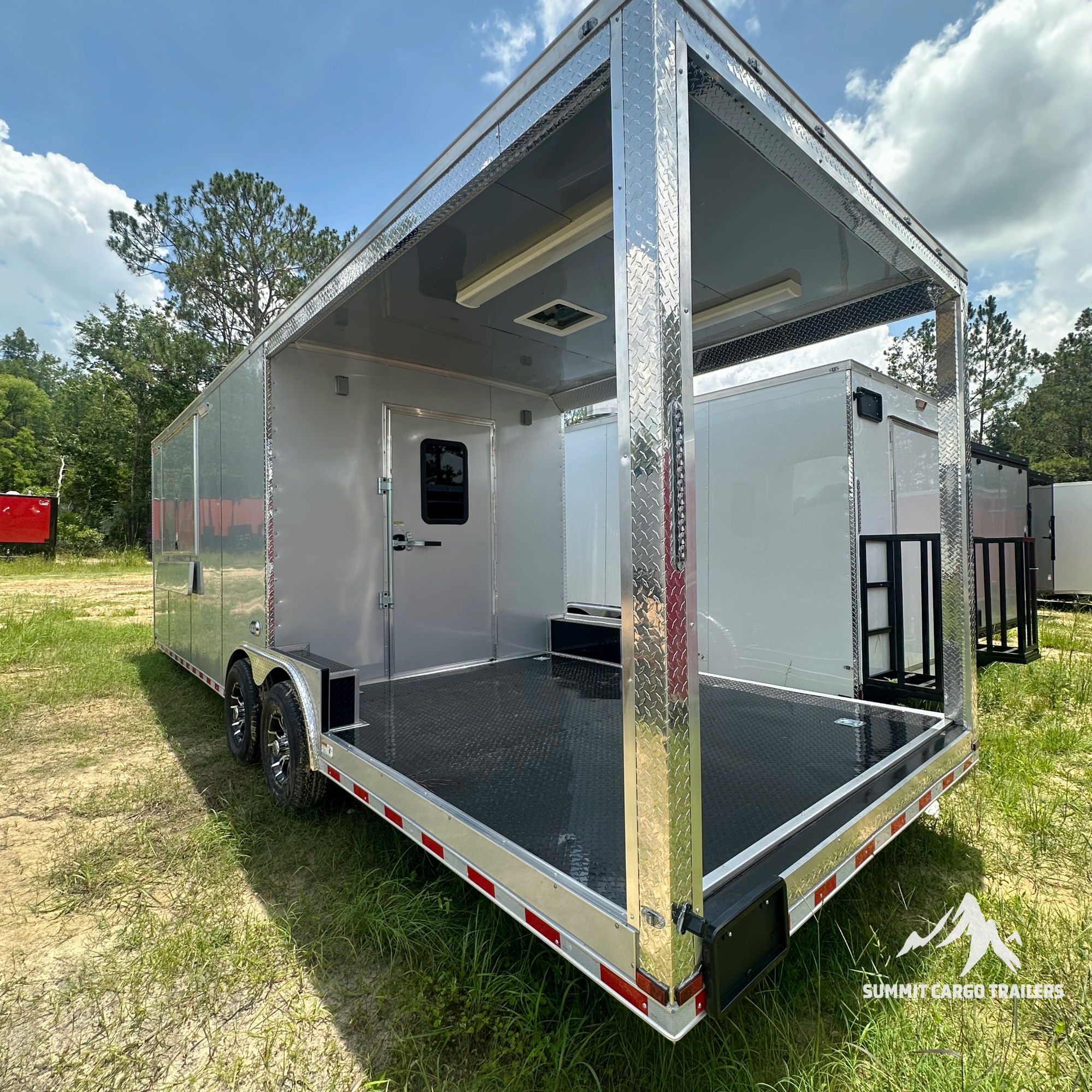 8.5X26TA3 Silver Concession Porch Trailer