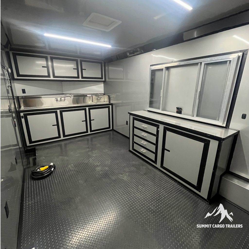 8.5X24 Charcoal Concession Porch Trailer