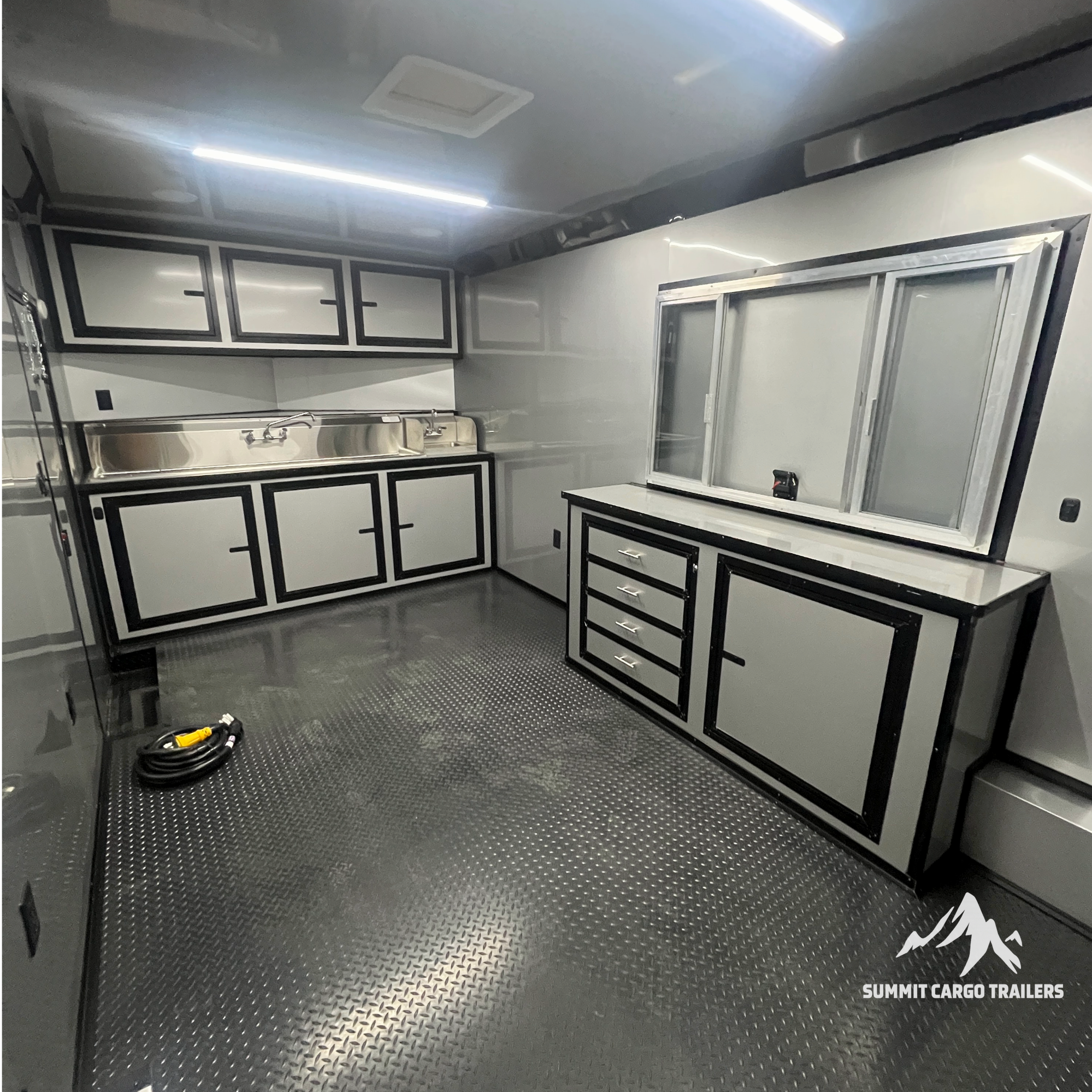 8.5X24 Charcoal Concession Porch Trailer