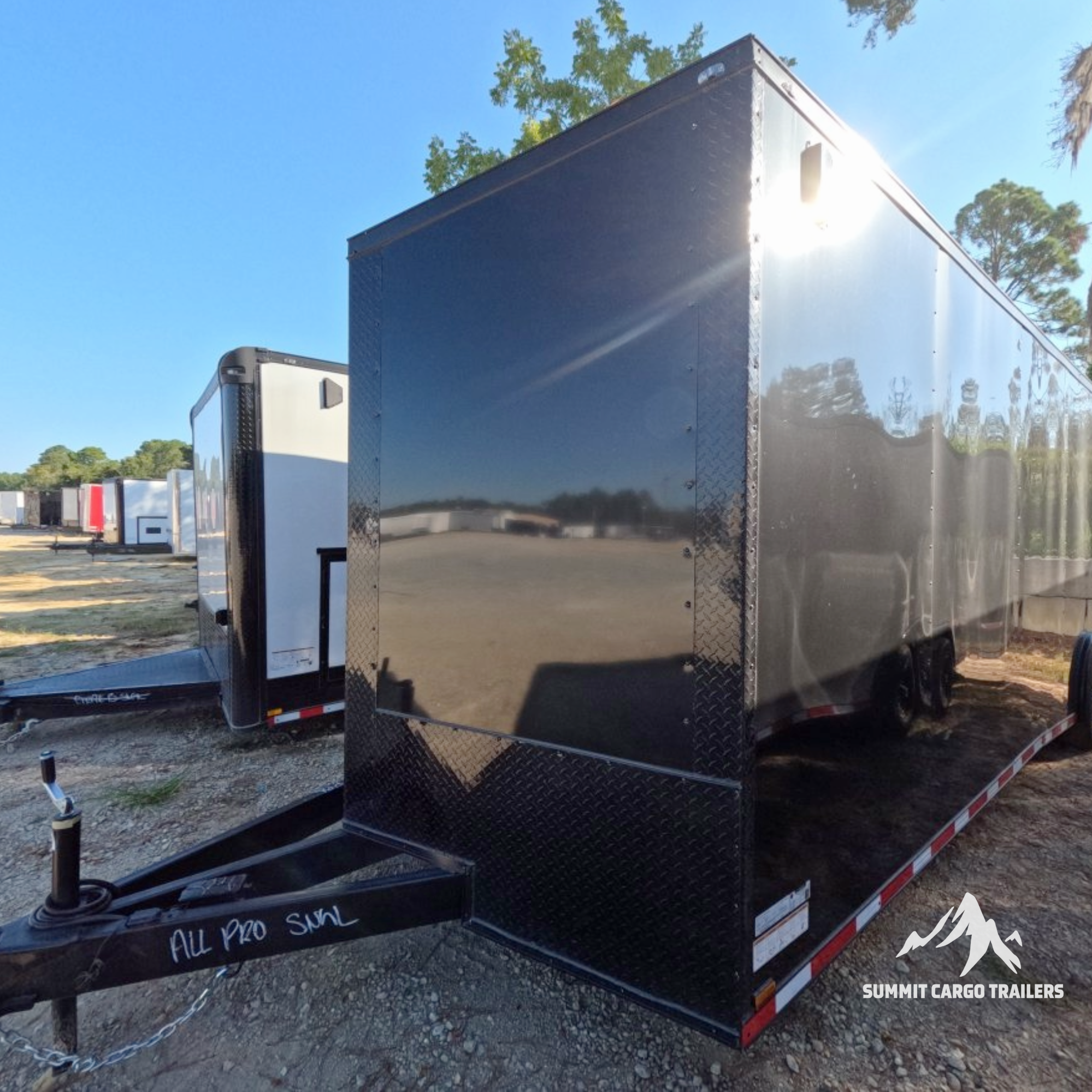8.5X28TA Black Car Hauler Trailer