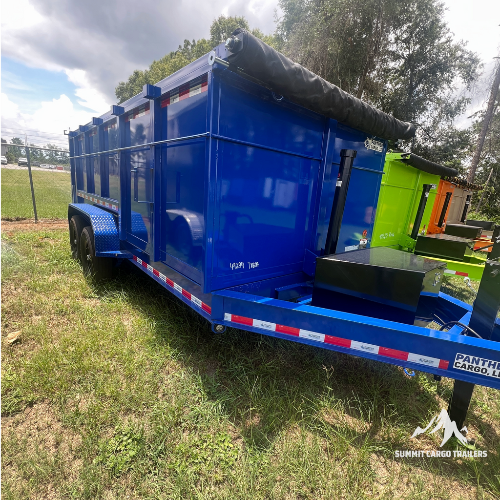 7X16TA Bright Blue Dump Trailer