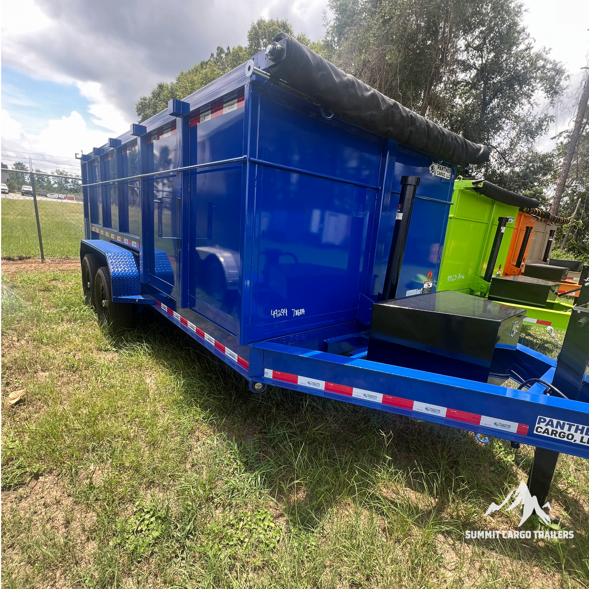 7X16TA Bright Blue Dump Trailer