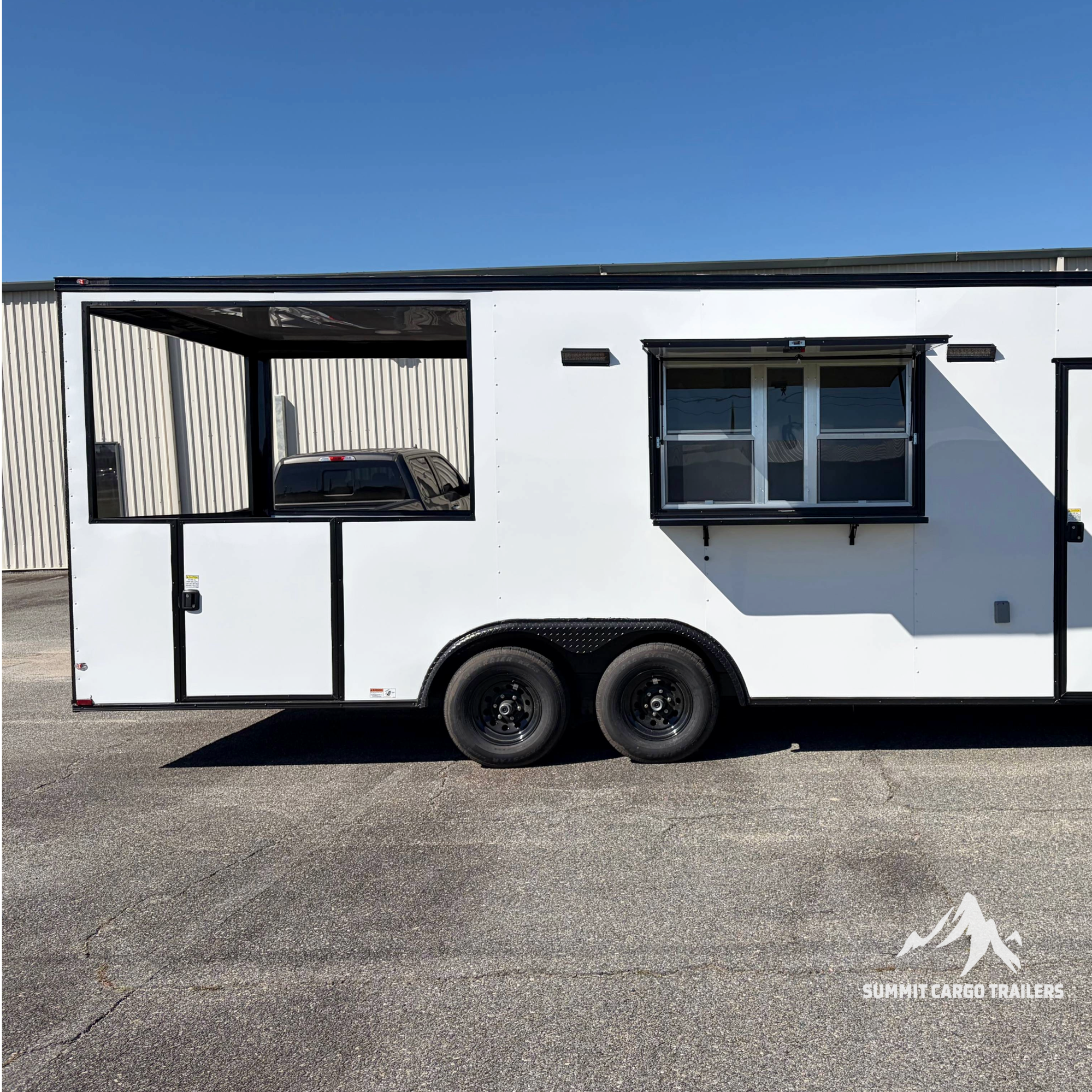 8.5X24TA3 White Concession Porch Trailer
