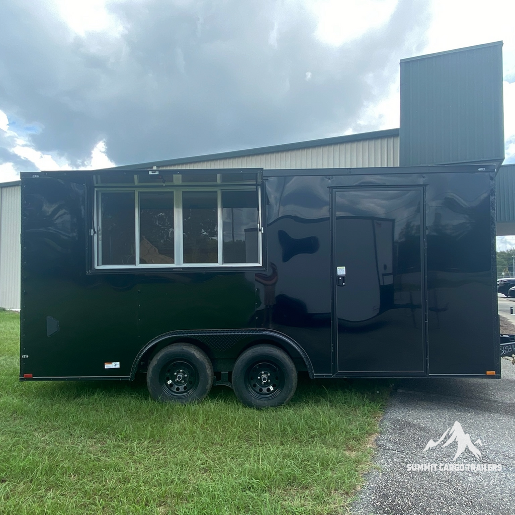8.5X16TA Black Standard Concession Trailer