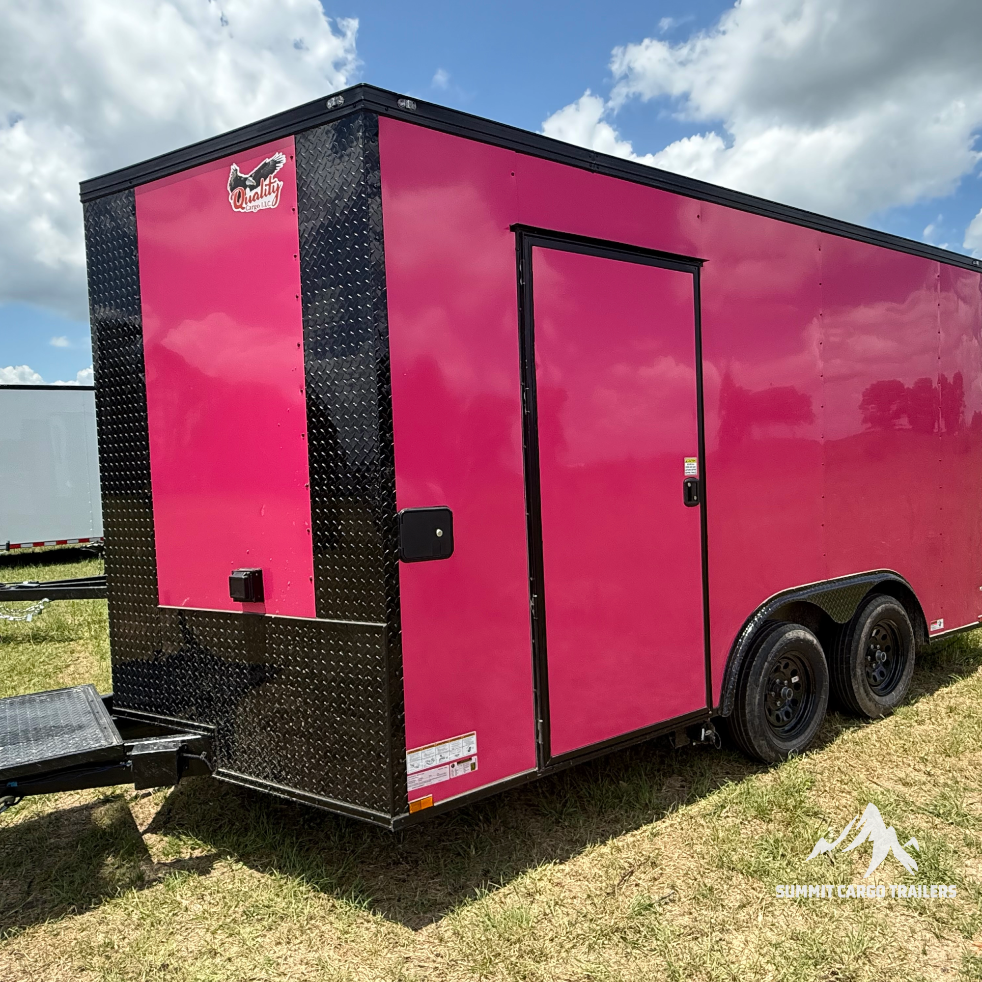 8.5X14TA Pink Beverage Concession Trailer