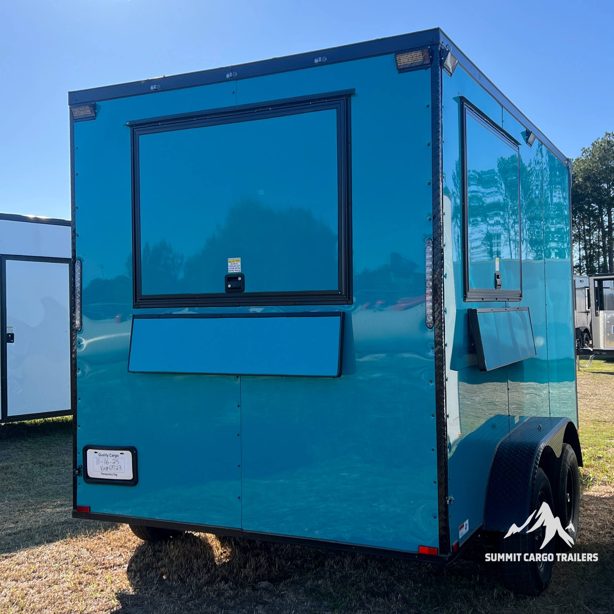7X12TA Water Blue Concession Trailer