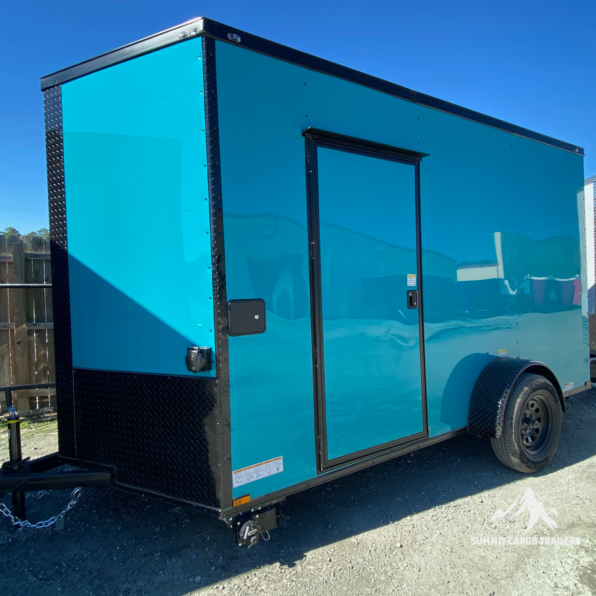 6X12TA Water Blue Concession Trailer