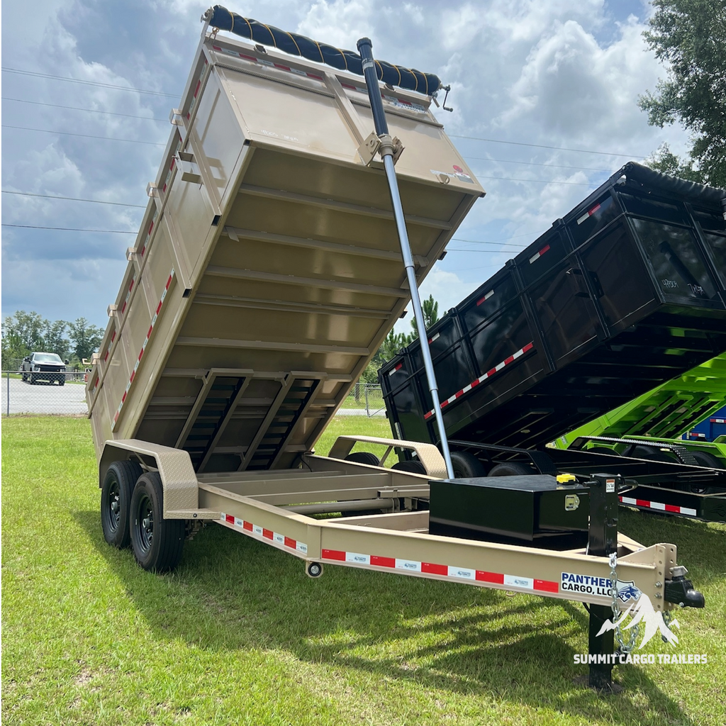 7X14TA Tan Dump Trailer