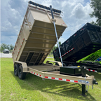 7X14TA Tan Dump Trailer