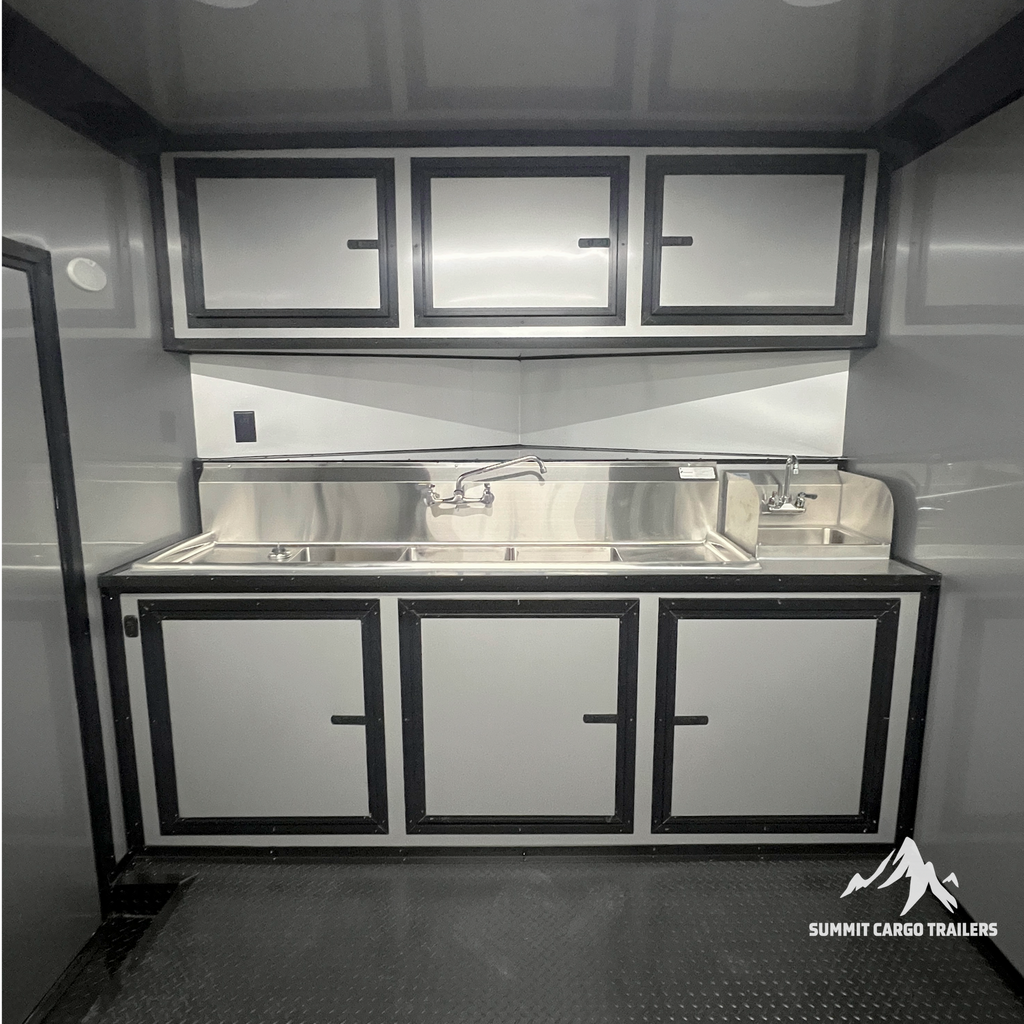 8.5X24 Charcoal Concession Porch Trailer