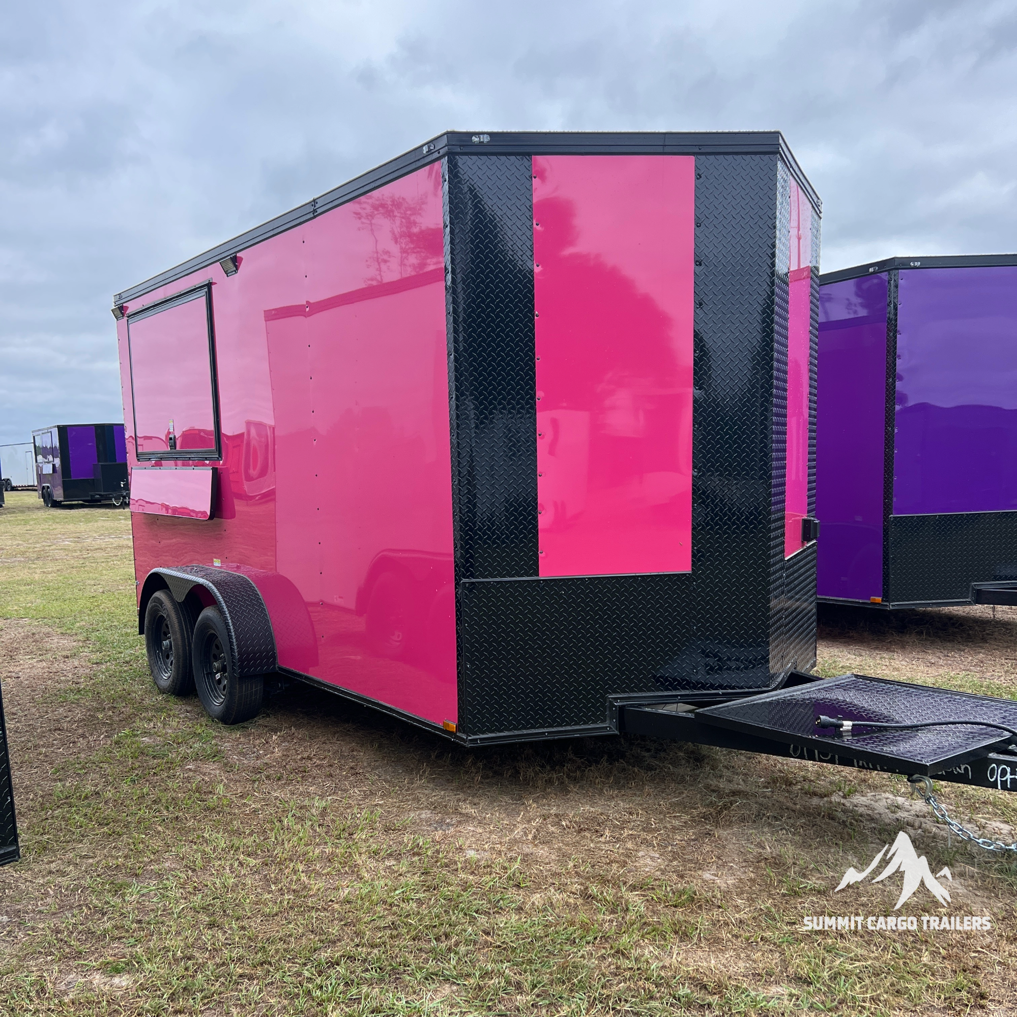 7X14TA Pink Concession Trailer