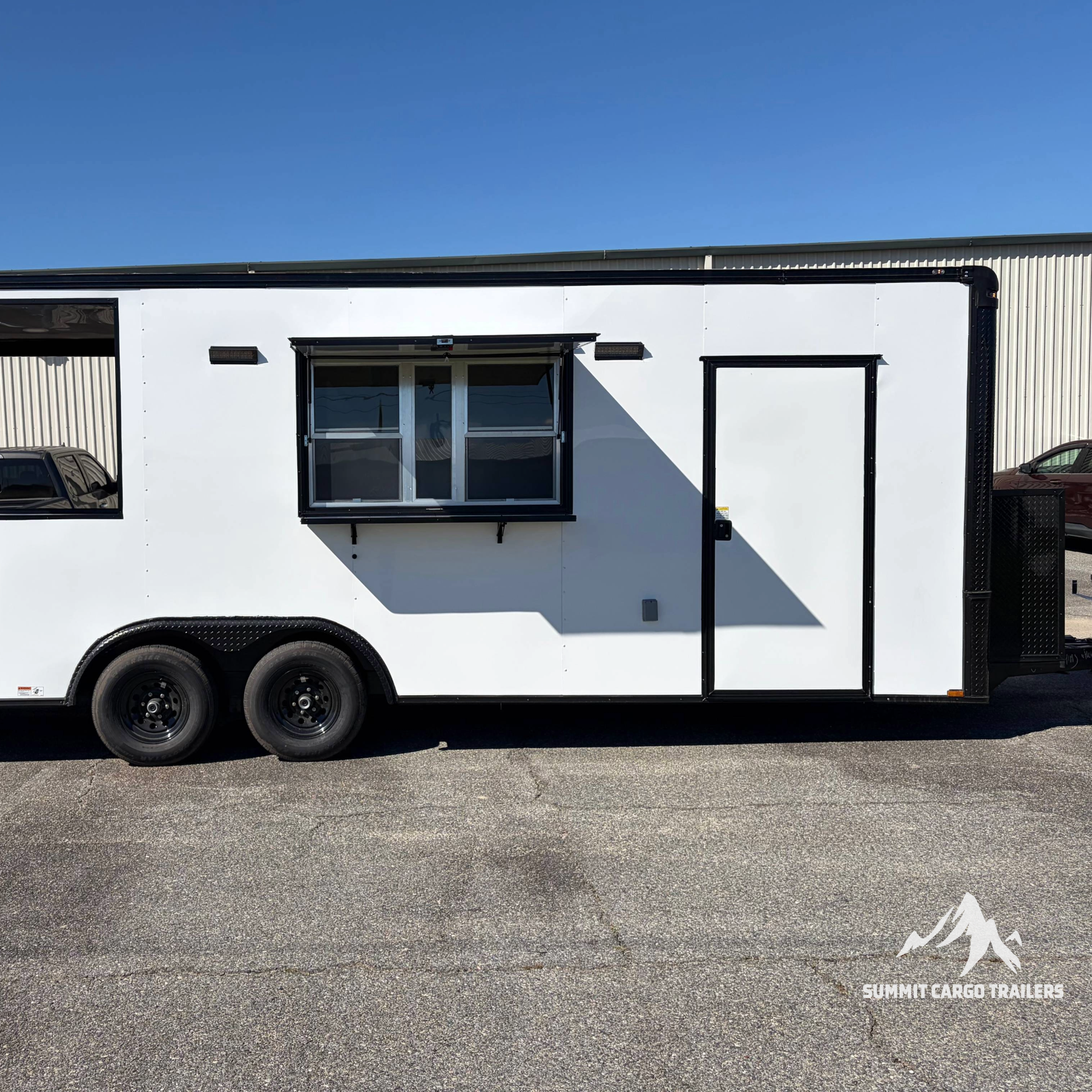 8.5X24TA3 White Concession Porch Trailer