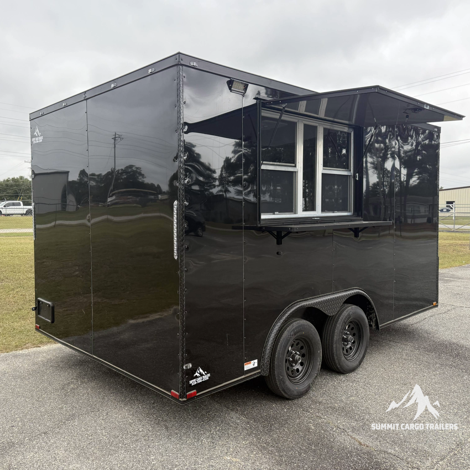 8.5X14TA Black Concession Trailer
