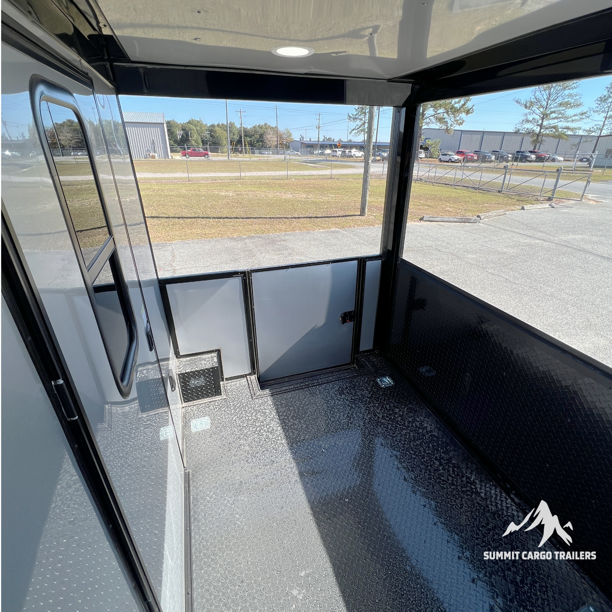 8.5X20TA3 Red & Black Concession Porch Trailer