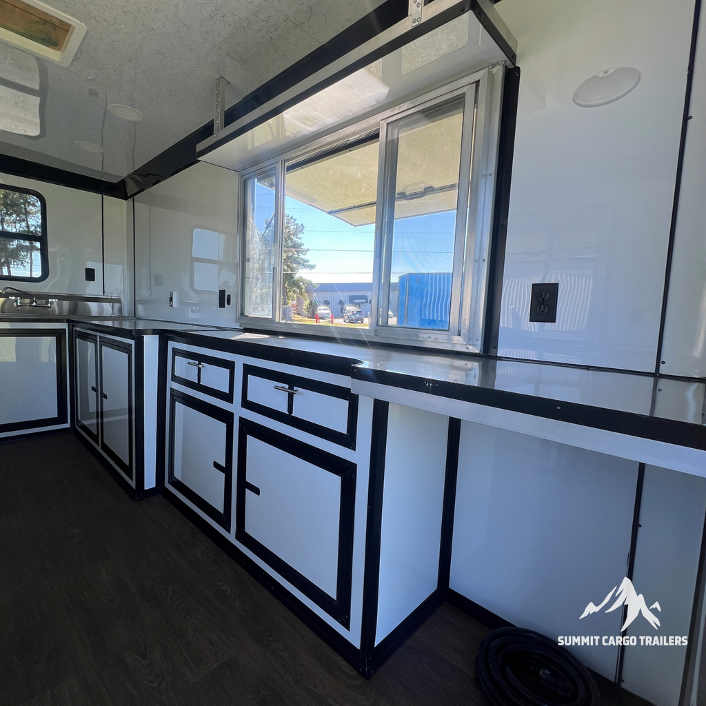 7X14TA Black Concession Trailer