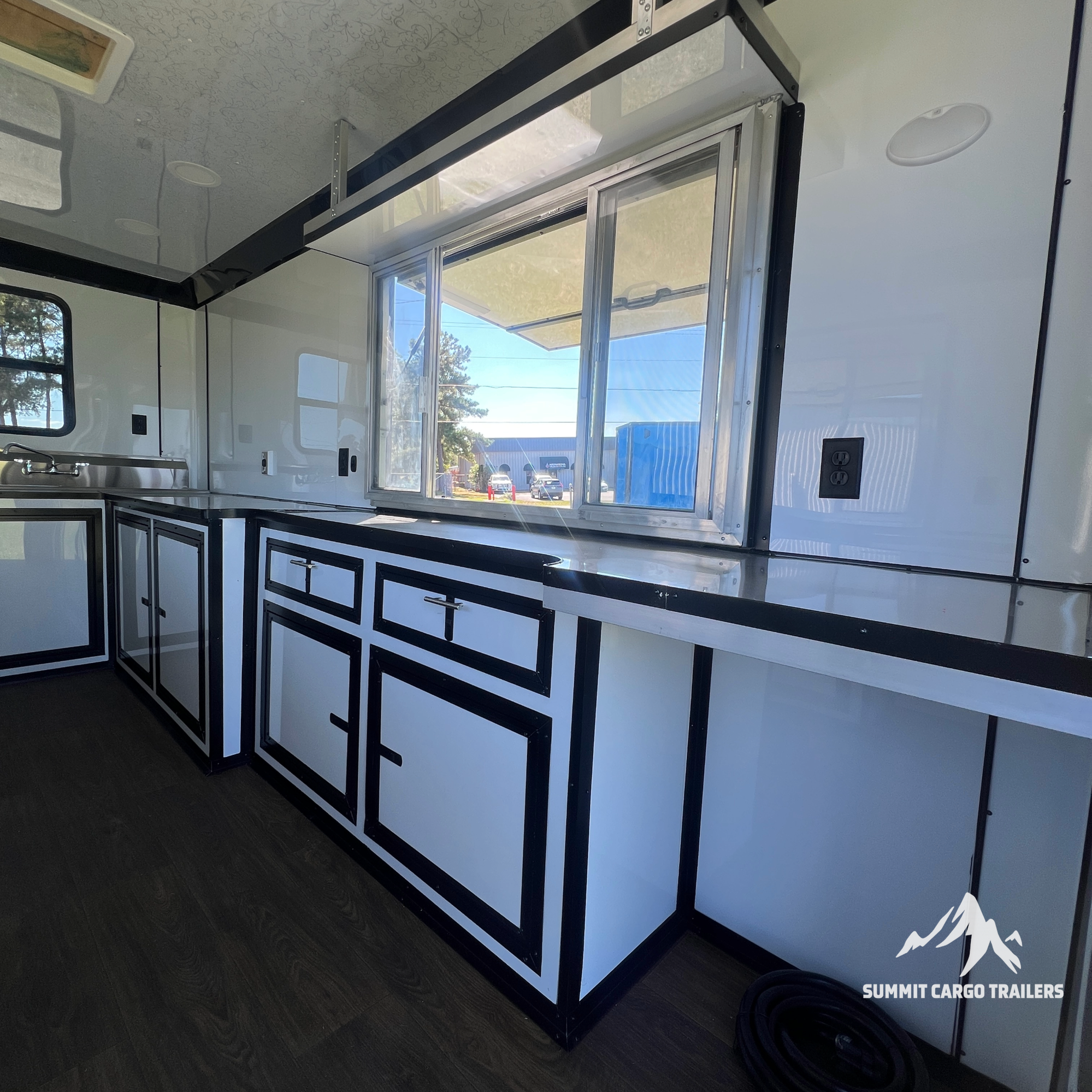 7X14TA Black Concession Trailer