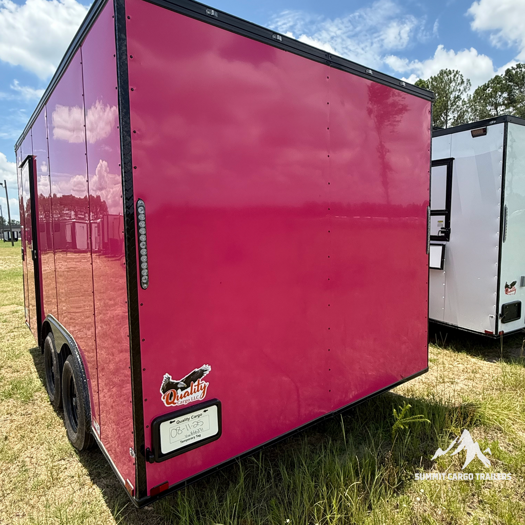 8.5X14TA Pink Beverage Concession Trailer