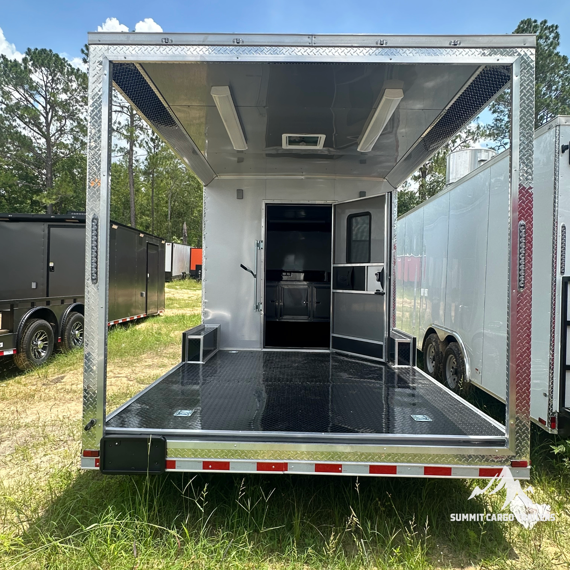 8.5X26TA3 Silver Concession Porch Trailer