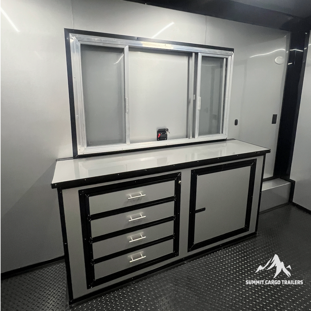 8.5X24 Charcoal Concession Porch Trailer