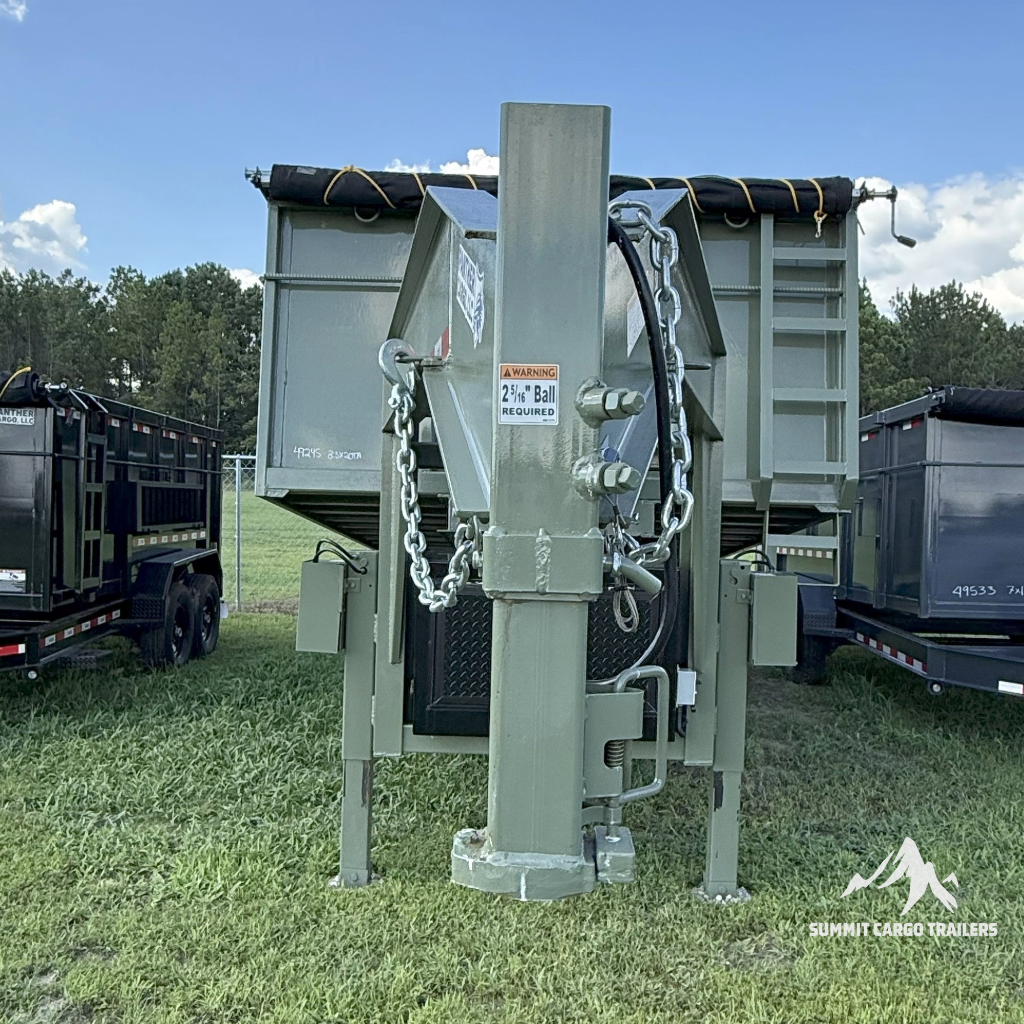 8.5X20TA Army Green Dump Trailer