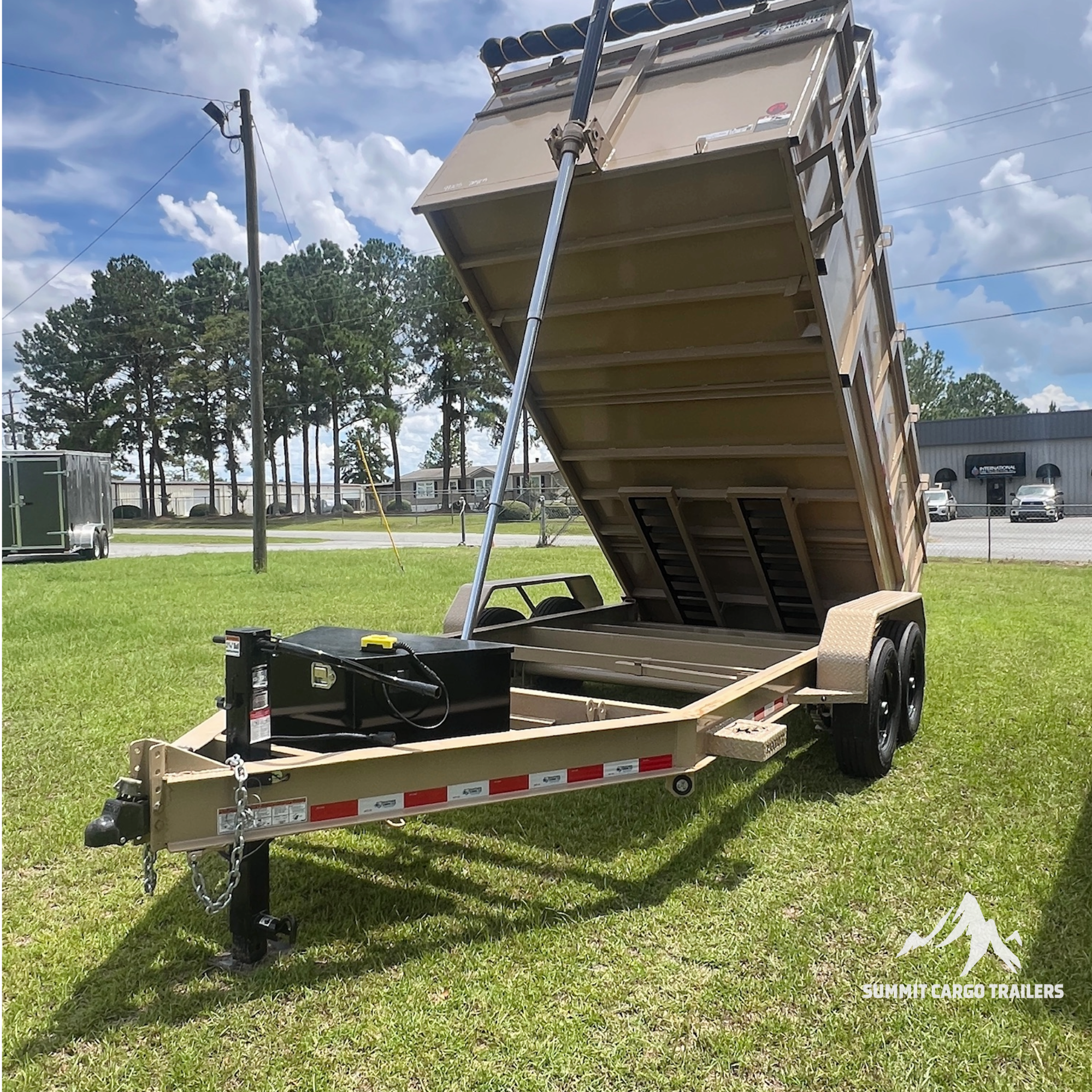 7X14TA Tan Dump Trailer